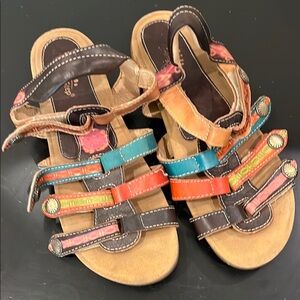 Spring Step Multicolor Nadra 39 Strappy Sandals